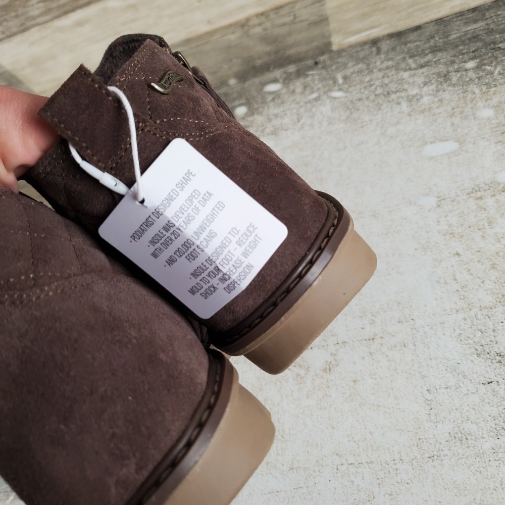 Skechers Arch Fit Mojave Boundless Bliss Womens Boots Sz 8.5 Chocolate Side Zip - Picture 4 of 10
